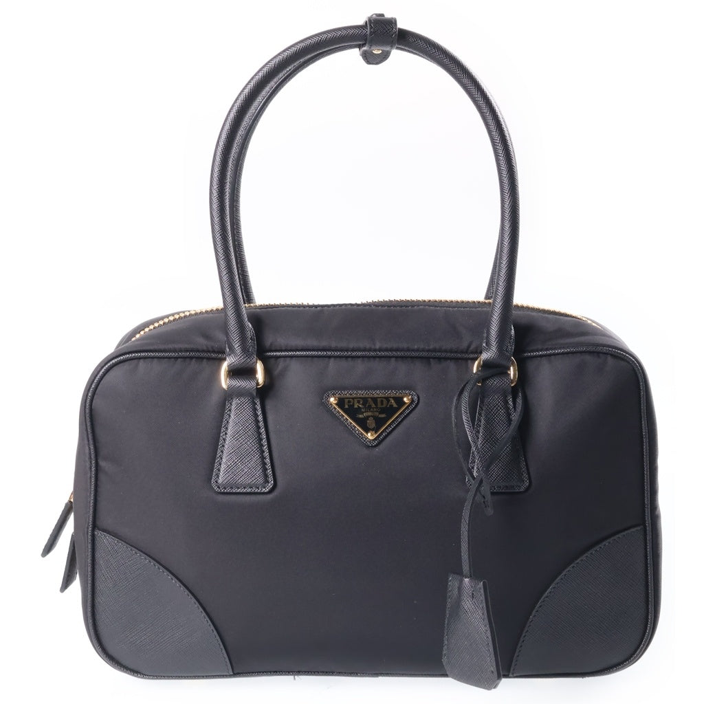 PRADA(プラダ) Re-Edition1978 ミディアム 2WAY ショルダー ハンドバッグ ナイロン レザー ブラック 1BB115 レディース
