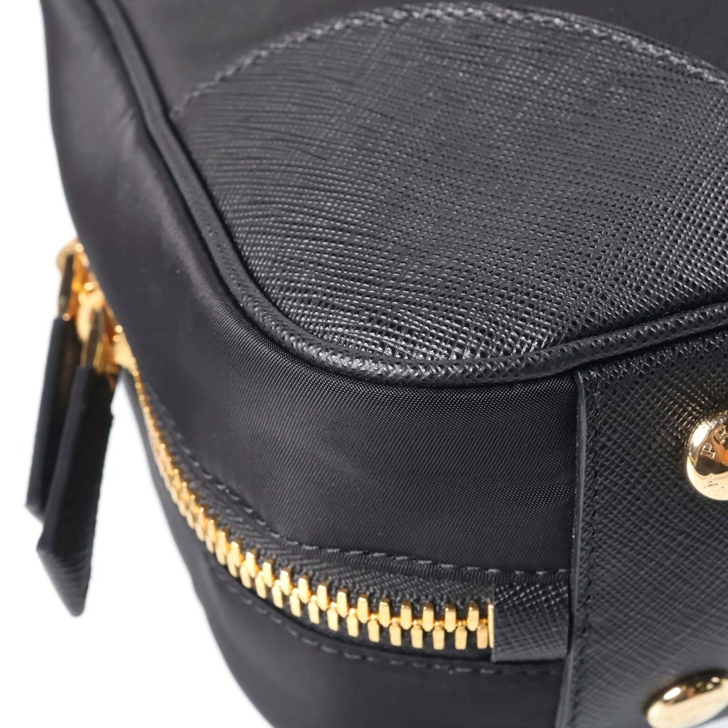 PRADA(プラダ) Re-Edition1978 ミディアム 2WAY ショルダー ハンドバッグ ナイロン レザー ブラック 1BB115 レディース
