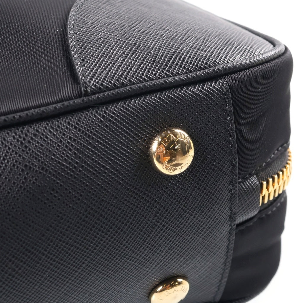 PRADA(プラダ) Re-Edition1978 ミディアム 2WAY ショルダー ハンドバッグ ナイロン レザー ブラック 1BB115 レディース