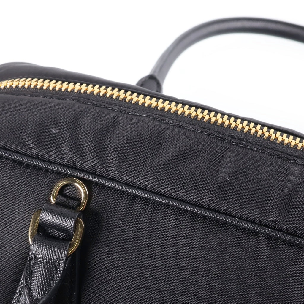 PRADA(プラダ) Re-Edition1978 ミディアム 2WAY ショルダー ハンドバッグ ナイロン レザー ブラック 1BB115 レディース