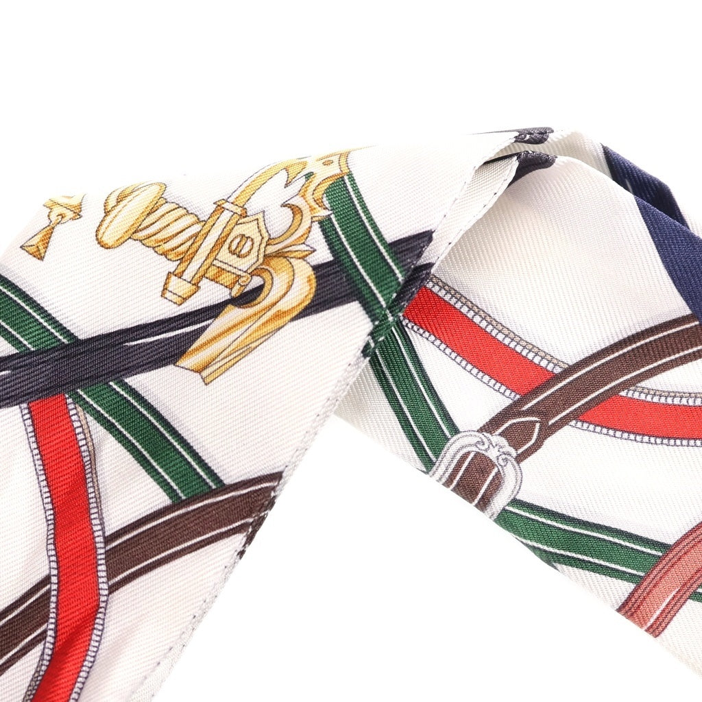 HERMES(エルメス) ツイリー 伝説のハーネス Harnais Legendaire スカーフ シルク ホワイト マルチカラー レディース