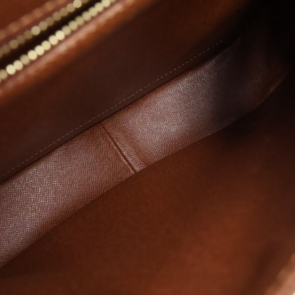 LOUIS VUITTON(ルイヴィトン) モノグラム サンクルーGM ショルダーバッグ ブラウン レザー×PVC M51242 ゴールド金具 レディース
