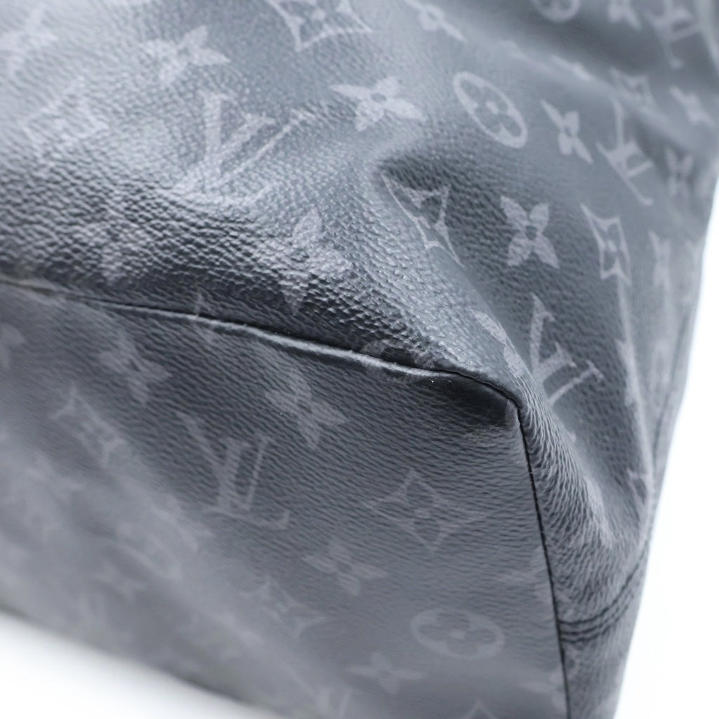 LOUIS VUITTON(ルイヴィトン) エクリプス カバライト ハンドバッグ トートバッグ ブラック レザー×PVC M44228 シルバー金具