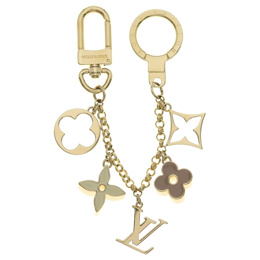 LOUIS VUITTON(ルイヴィトン) フルール・ドゥ・モノグラム バッグチャーム キーリング キーホルダー ゴールド M65111 レディース
