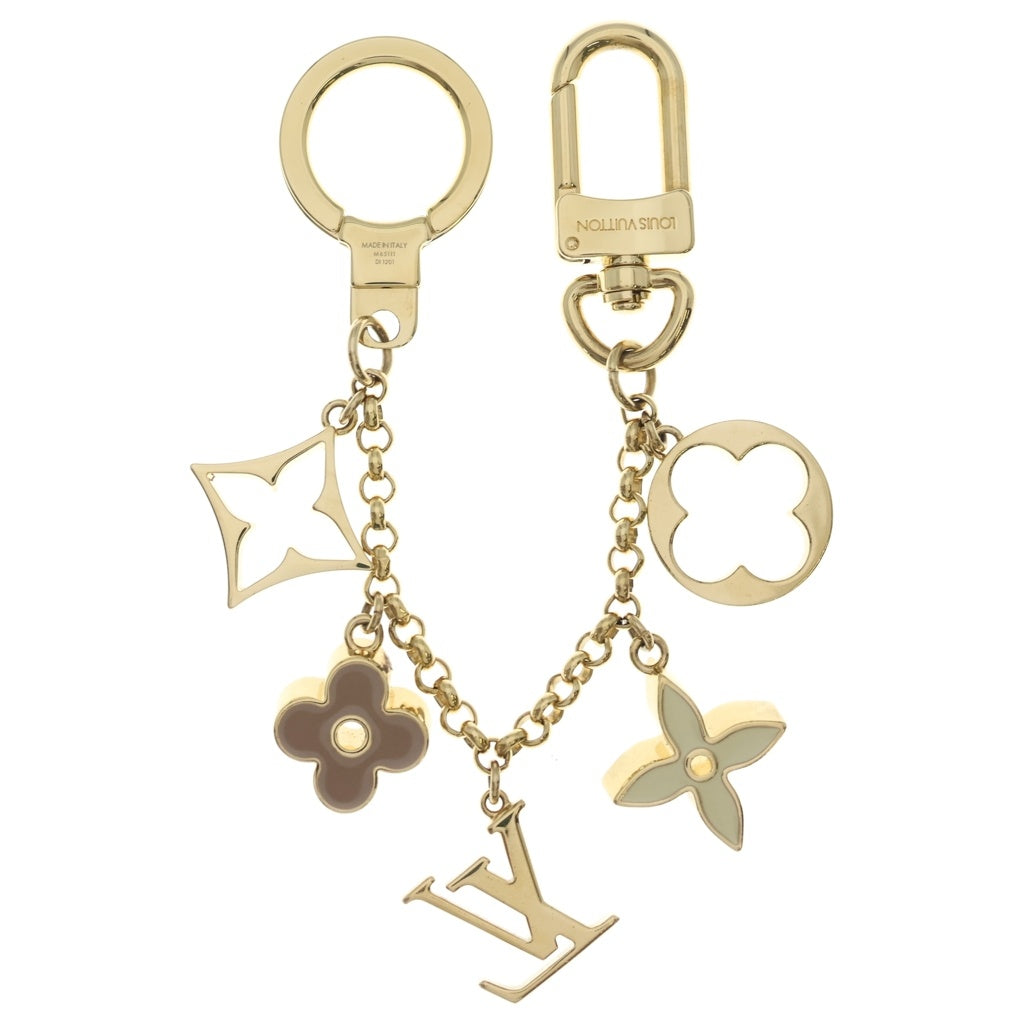 LOUIS VUITTON(ルイヴィトン) フルール・ドゥ・モノグラム バッグチャーム キーリング キーホルダー ゴールド M65111 レディース