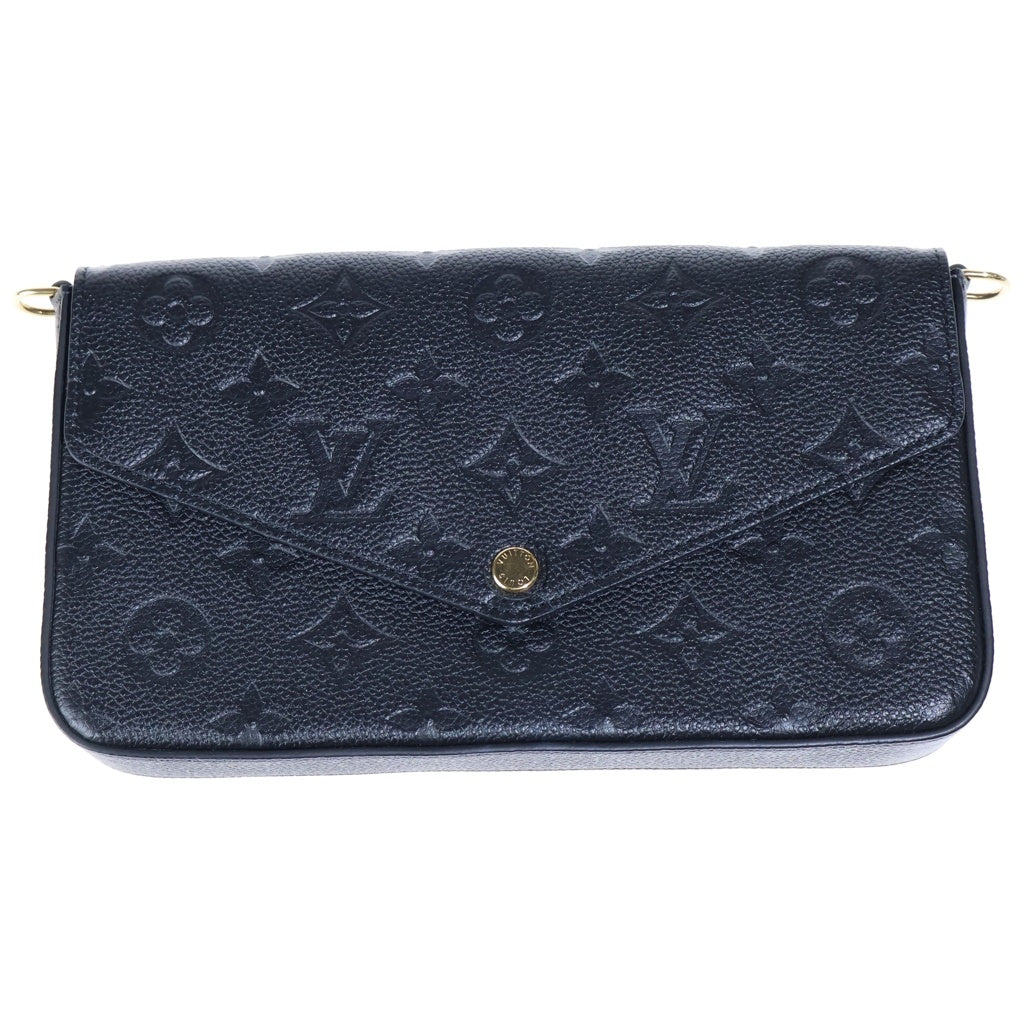 LOUIS VUITTON(ルイヴィトン) モノグラム アンプラント ポシェットフェリシー レザー チェーンウォレット ショルダーバッグ 長財布 ノワール ブラック M82477 レディース