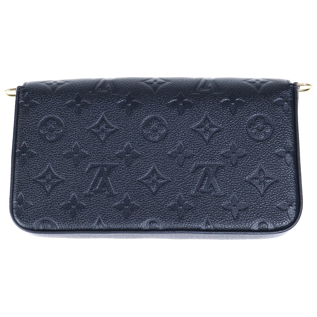 LOUIS VUITTON(ルイヴィトン) モノグラム アンプラント ポシェットフェリシー レザー チェーンウォレット ショルダーバッグ 長財布 ノワール ブラック M82477 レディース