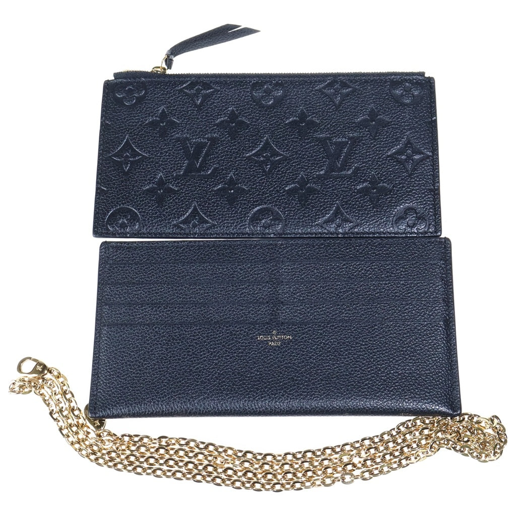 LOUIS VUITTON(ルイヴィトン) モノグラム アンプラント ポシェットフェリシー レザー チェーンウォレット ショルダーバッグ 長財布 ノワール ブラック M82477 レディース