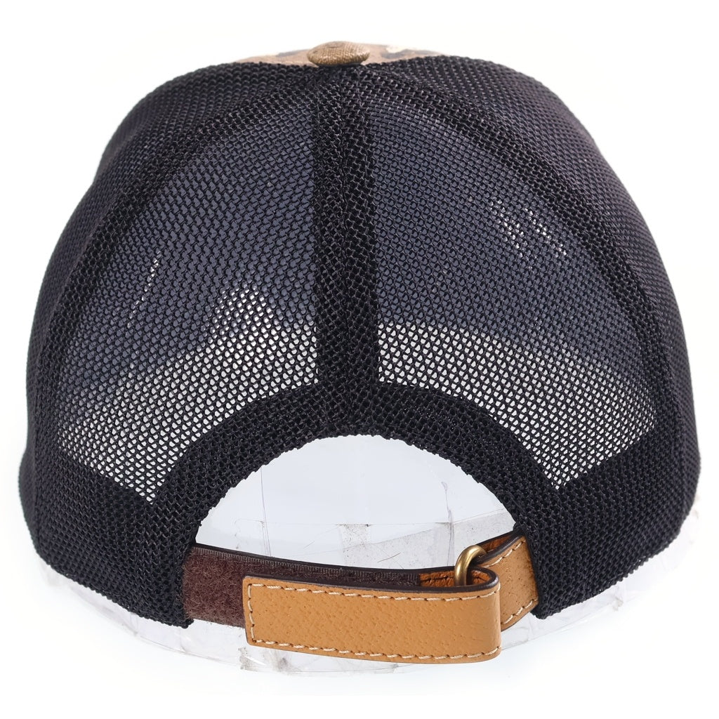 GUCCI(グッチ) ×Disney マイクロGGスプリーム レザー×メッシュ ベースボールキャップ 帽子 #M ブラウン 602979 レディース