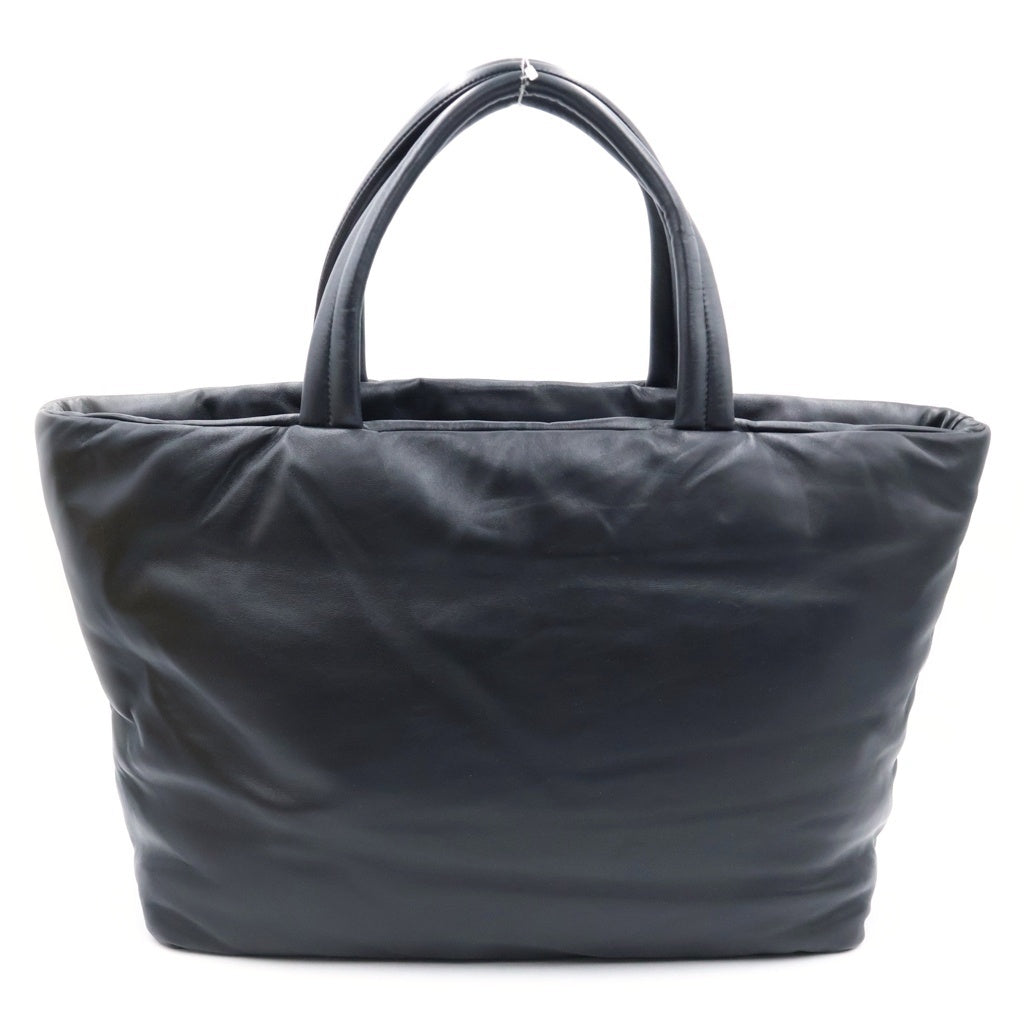 SAINT LAURENT PARIS(サンローランパリ) ワイドパファートートバッグ ハンドバッグ ブラック レザー 756269 レディース