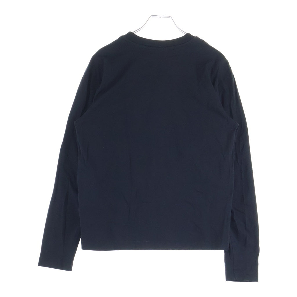 JIL SANDER +(ジルサンダープラス) 裾ロゴ コットン クルーネック 長袖 Tシャツ カットソー #S ブラック J40GC0002 J45048 レディース