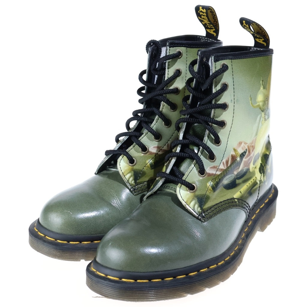 Dr.Martens(ドクターマーチン) 1460ナショナルギャラリー 8ホールブーツ ハルメン・ステーンウェイク グリーン PVC×レザー 32123649 レディース