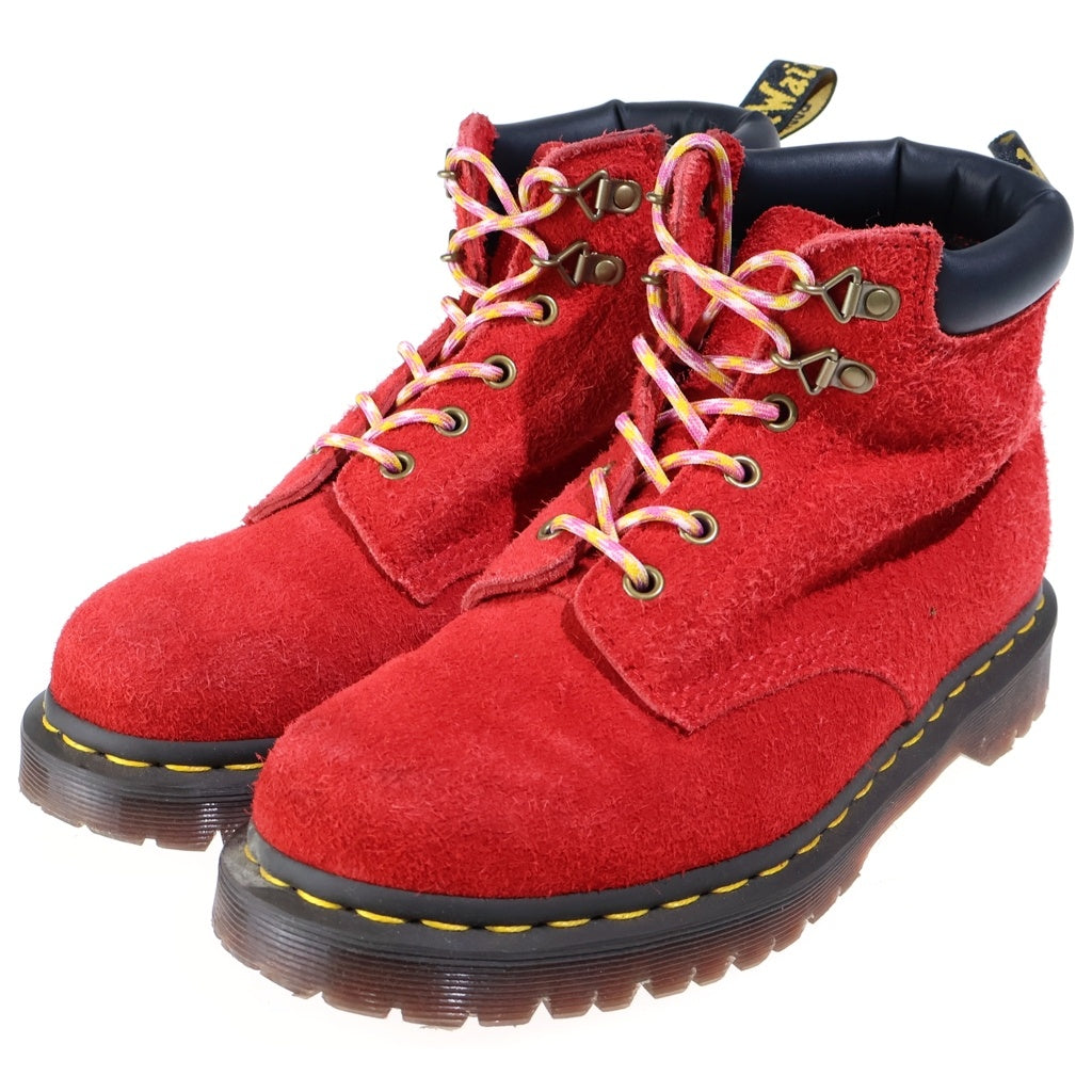 Dr.Martens(ドクターマーチン) 039 BEN 6ホールブーツ レッド×ブラウン スエード×レザー レディース
