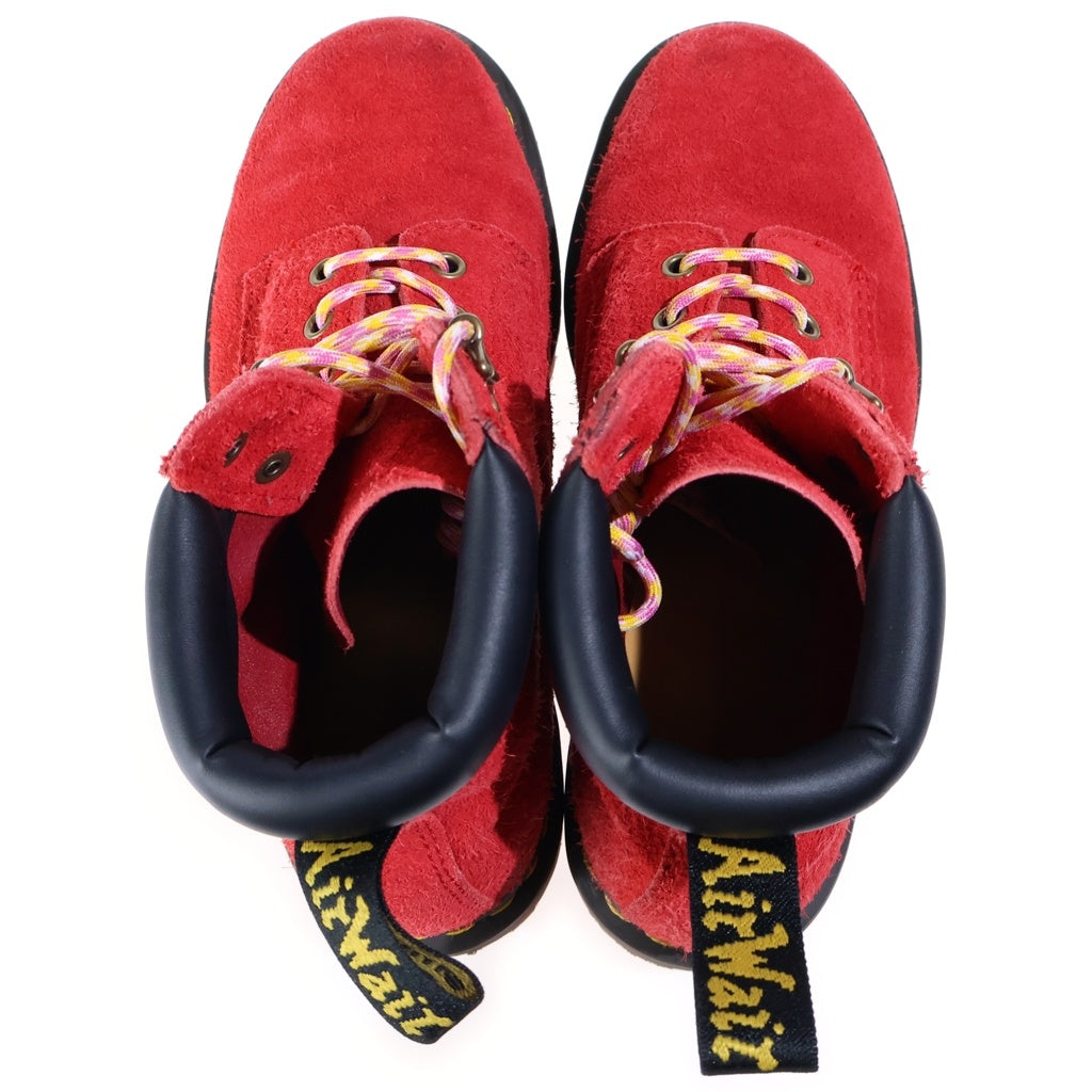 Dr.Martens(ドクターマーチン) 039 BEN 6ホールブーツ レッド×ブラウン スエード×レザー レディース