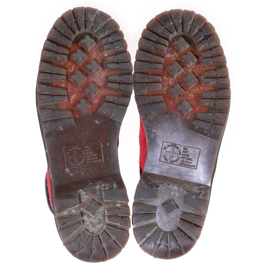 Dr.Martens(ドクターマーチン) 039 BEN 6ホールブーツ レッド×ブラウン スエード×レザー レディース
