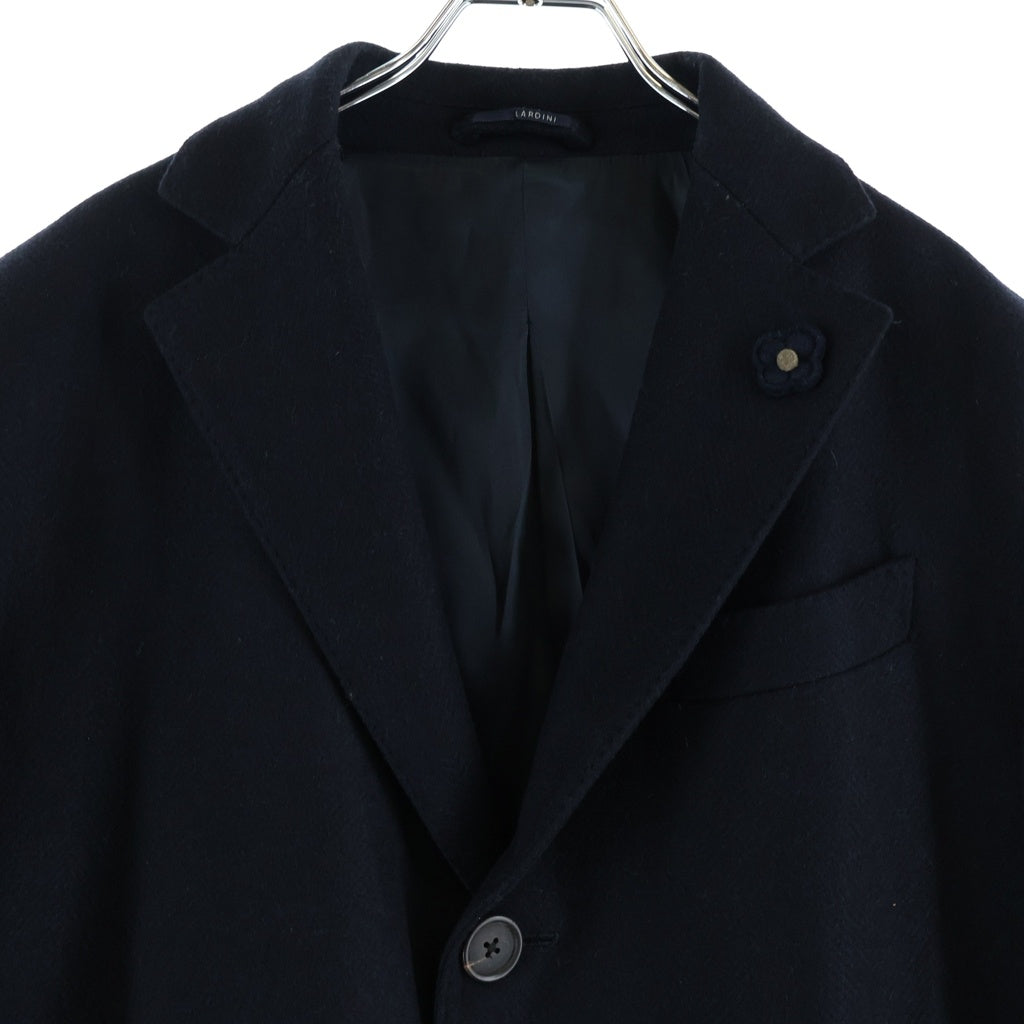 LARDINI(ラルディーニ) ブートニエール チェスターコート ロングコート ウール ネイビー