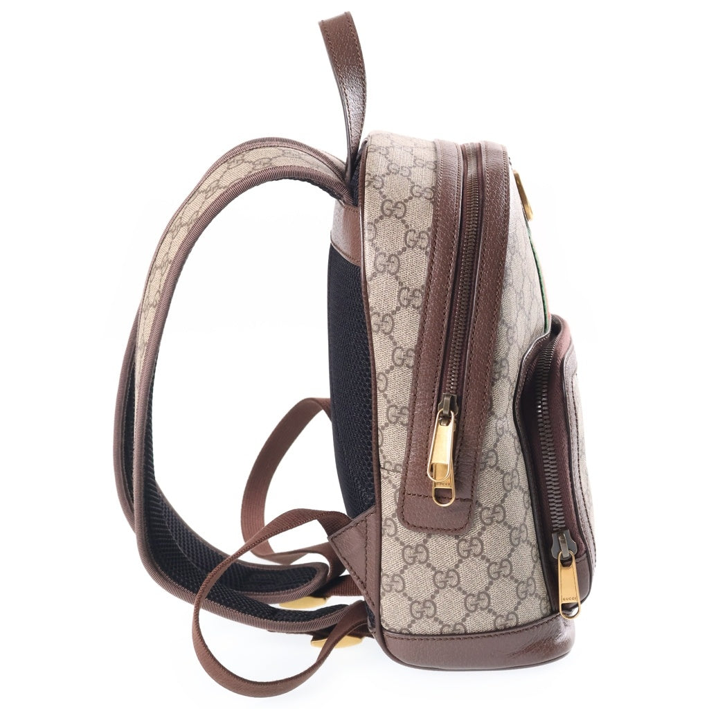 GUCCI(グッチ) オフィディア GGスプリーム バックパック リュックサック バッグ PVC レザー ベージュ/ブラウン 547965