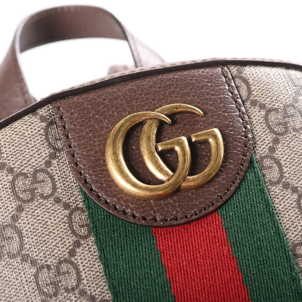 GUCCI(グッチ) オフィディア GGスプリーム バックパック リュックサック バッグ PVC レザー ベージュ/ブラウン 547965