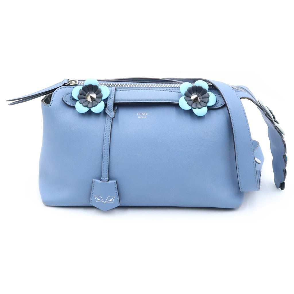 FENDI(フェンディ) バイザウェイ ミディアム レザー 2WAY ハンド ショルダーバッグ シルバー金具 ブルー 8BL124 レディース