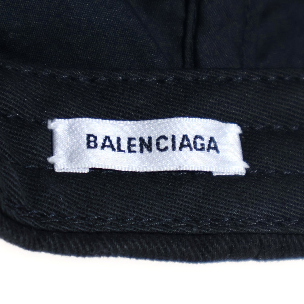 BALENCIAGA(バレンシアガ) ロゴ刺繍 6パネル ベースボール キャップ ブラック/ピンク レディース