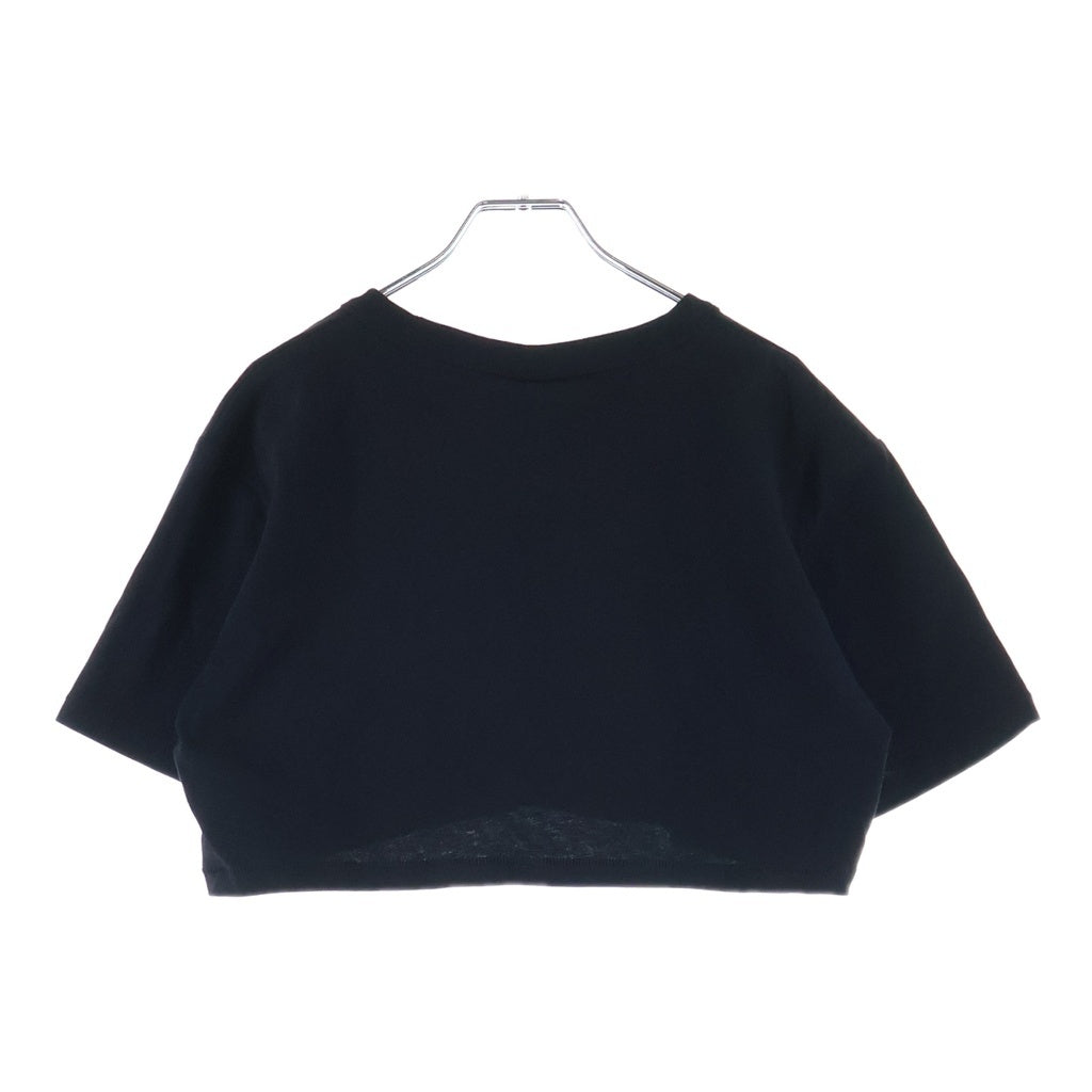ALEXANDER WANG(アレキサンダーワン) クロップドTシャツ ブラック コットン レディース