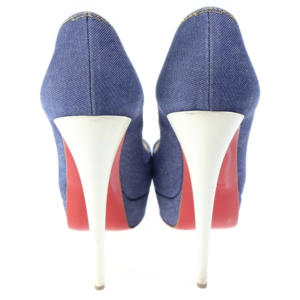 CHRISTIAN LOUBOUTIN(クリスチャンルブタン) デニム ヒール パンプス サンダル シューズ インディゴ レディース
