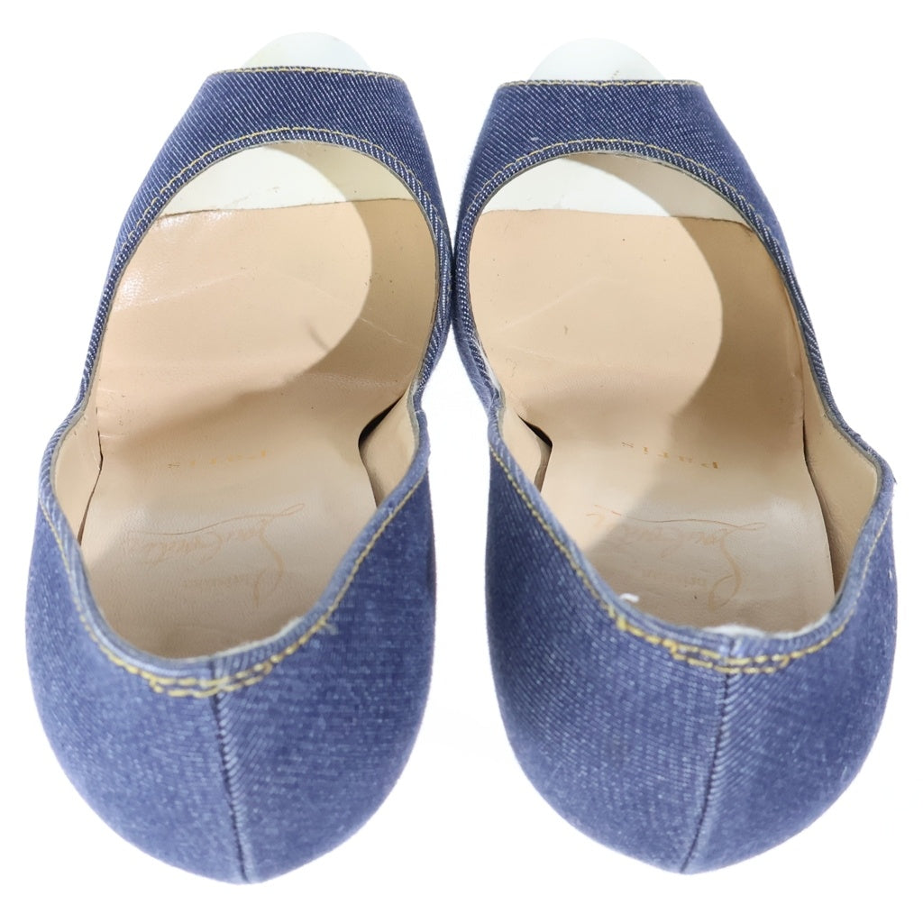 CHRISTIAN LOUBOUTIN(クリスチャンルブタン) デニム ヒール パンプス サンダル シューズ インディゴ レディース