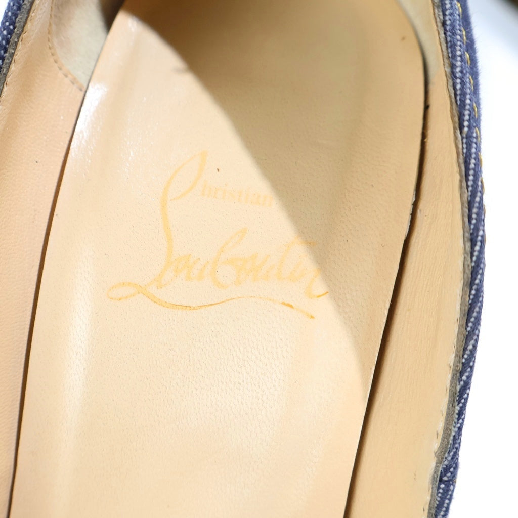 CHRISTIAN LOUBOUTIN(クリスチャンルブタン) デニム ヒール パンプス サンダル シューズ インディゴ レディース