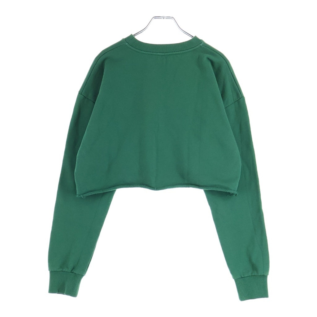 CELINE(セリーヌ) ロゴプリント クロップド スウェットトレーナー グリーン レディース 2Y796670Q