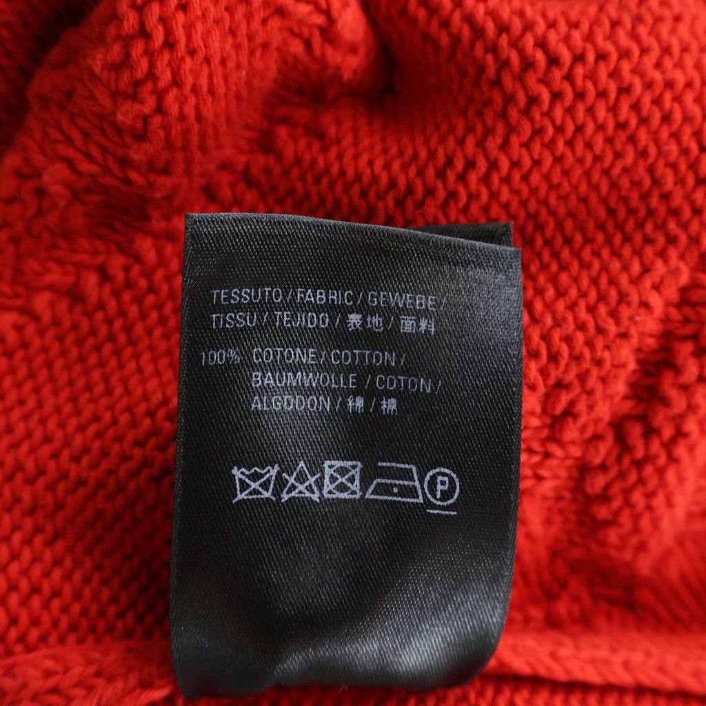BALENCIAGA(バレンシアガ) オールオーバー ロゴジャガード クルーネック 長袖ニット セーター レッド 599886