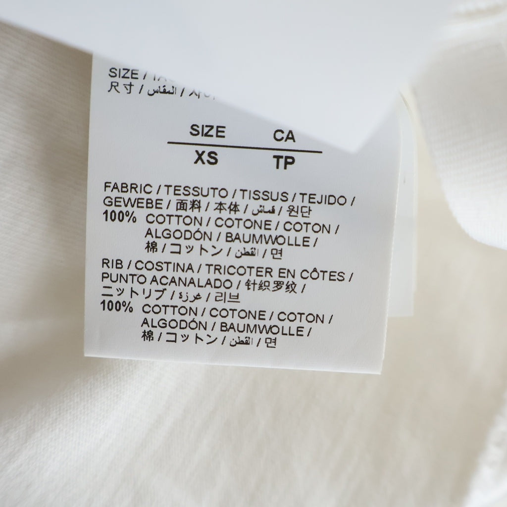 OFF-WHITE(オフホワイト) ラインストーン ロゴプリント クロップド 半袖 Tシャツ カットソー ホワイト レディース OWAA090S22JER002
