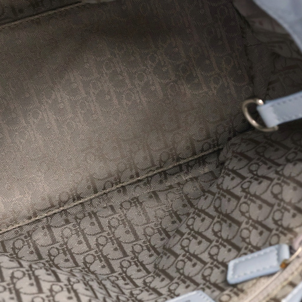 Christian Dior(クリスチャンディオール) レディディオール カナージュ ハンドバッグ ライトブルー レザー P14403 レディース