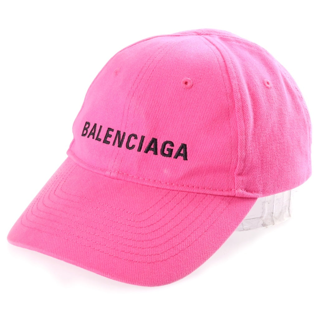BALENCIAGA(バレンシアガ) ロゴ刺繍 ベースボールキャップ ピンク #L レディース