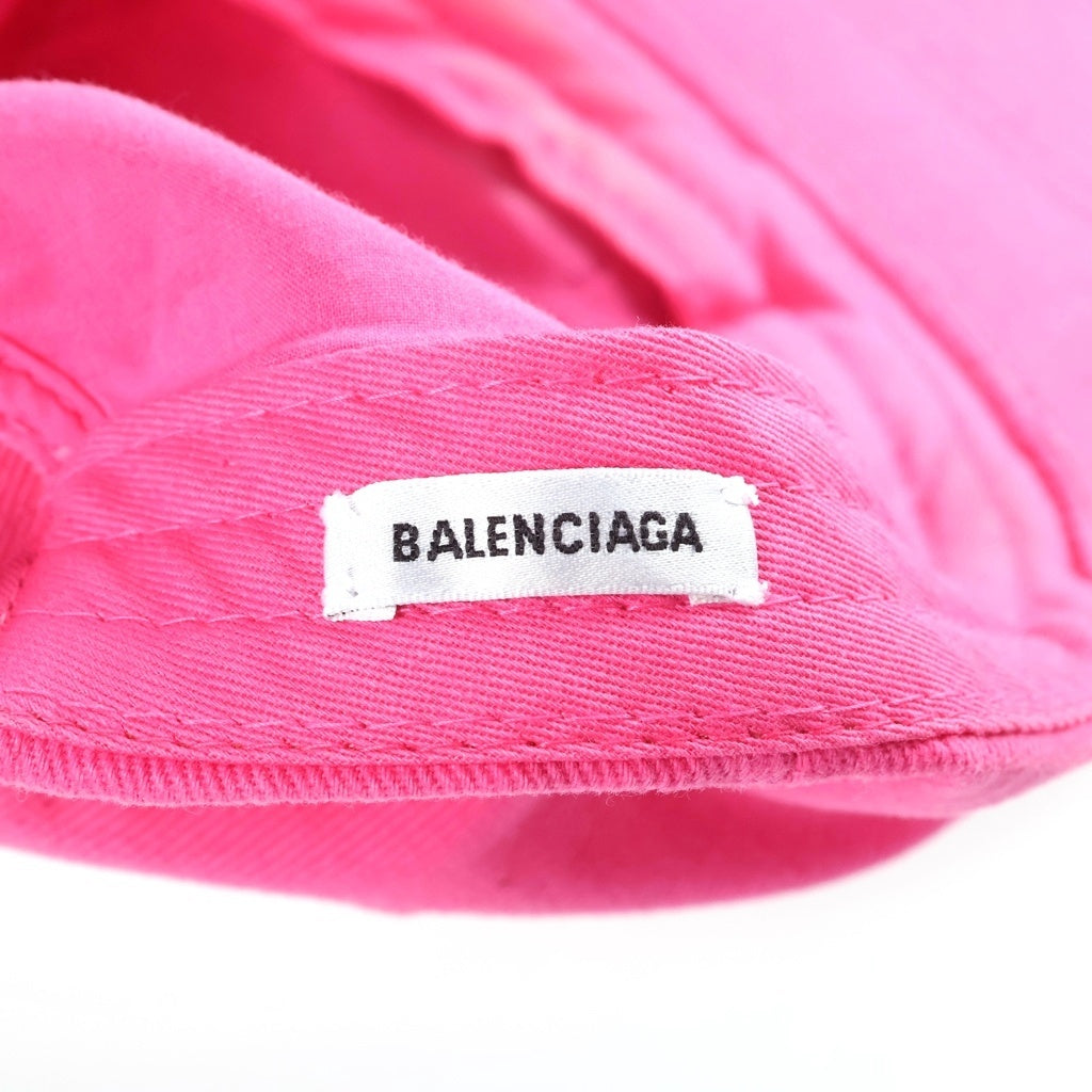 BALENCIAGA(バレンシアガ) ロゴ刺繍 ベースボールキャップ ピンク #L レディース