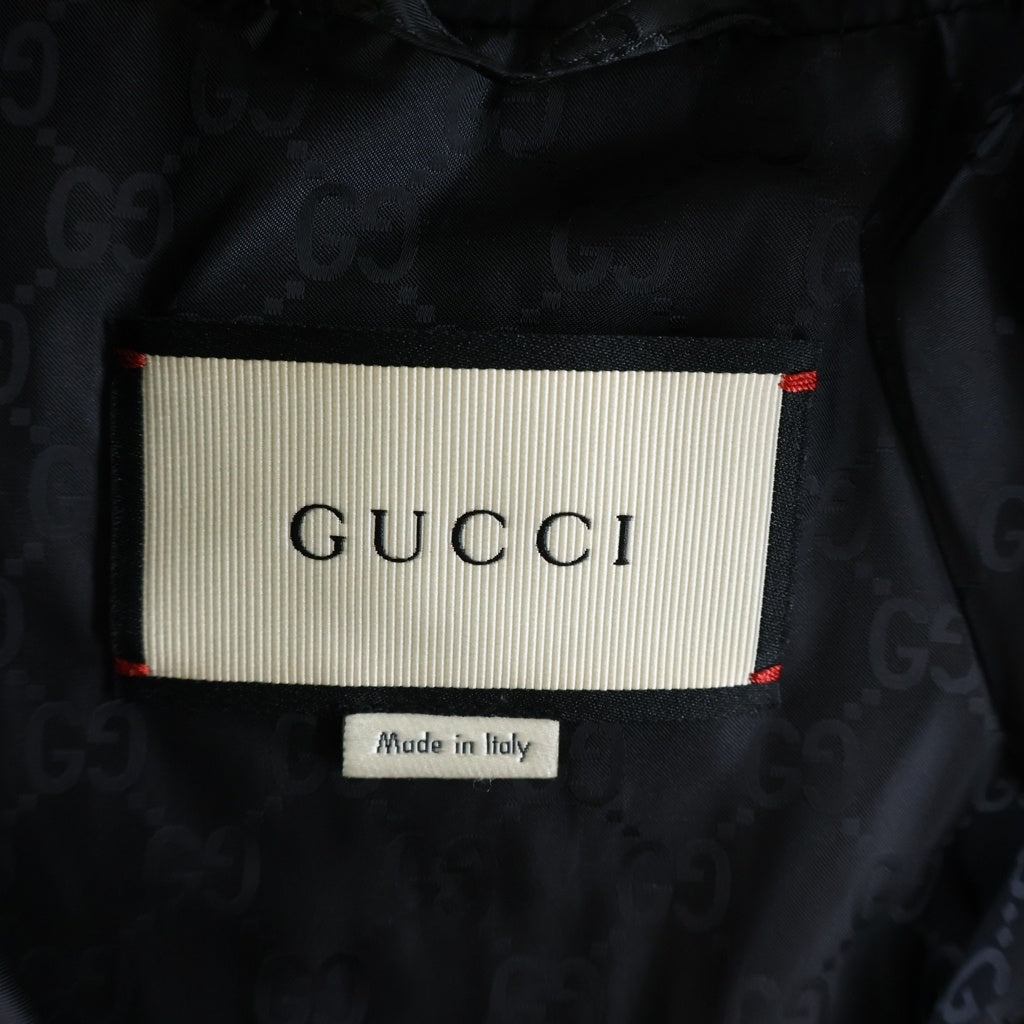 GUCCI(グッチ) パッチ付き GGパターン ナイロン ダウンジャケット アウター #36 ブラック 429854 ZGK92 レディース