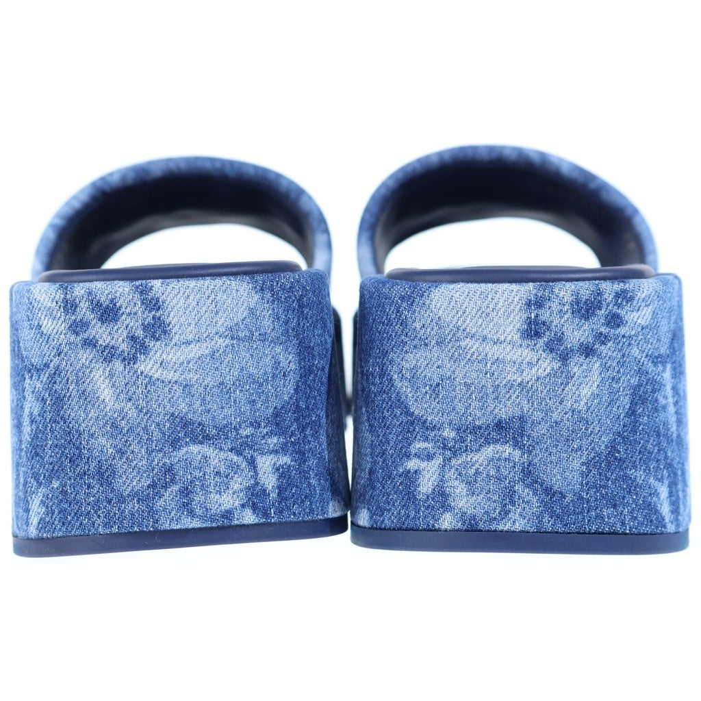 FENDI(フェンディ) サンシャイン プラットフォーム 厚底サンダル インディゴブルー デニム 8R8515 レディース