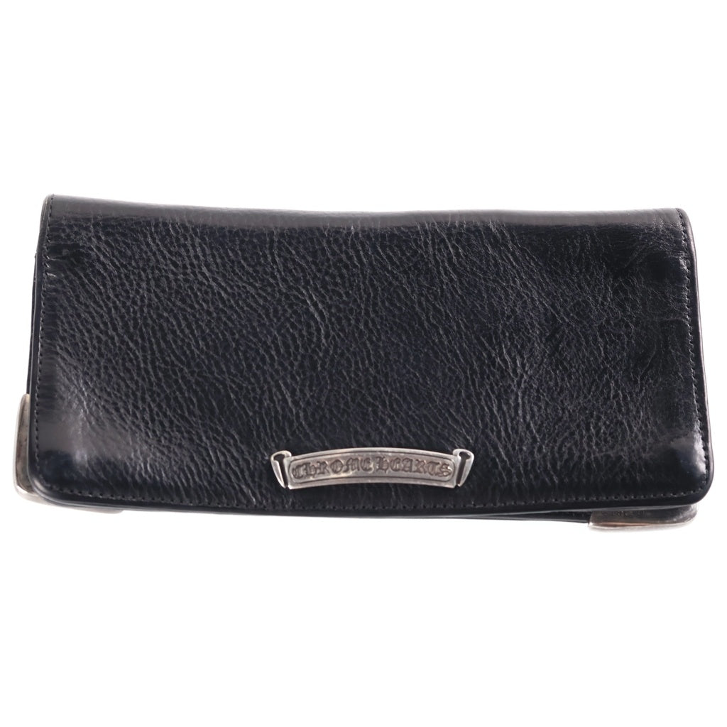 CHROME HEARTS(クロムハーツ) LONG SINGLE FOLD WALLET ロング シングルフォールド ウォレット 長財布 レザー ブラック