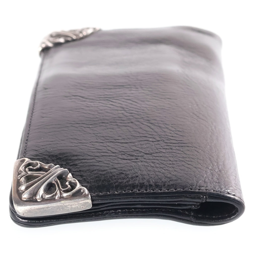 CHROME HEARTS(クロムハーツ) LONG SINGLE FOLD WALLET ロング シングルフォールド ウォレット 長財布 レザー ブラック