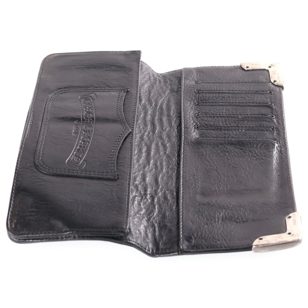 CHROME HEARTS(クロムハーツ) LONG SINGLE FOLD WALLET ロング シングルフォールド ウォレット 長財布 レザー ブラック