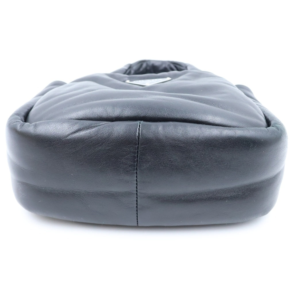 PRADA(プラダ) ソフトパデッド ハンドバック 2wayショルダー ナッパレザー ブラック 1BG413 レディース
