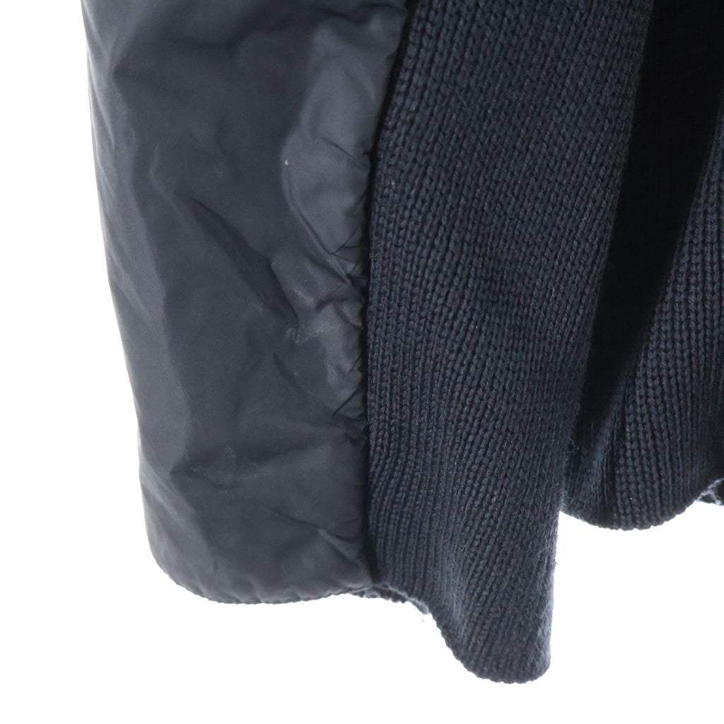 PRADA SPORT(プラダ スポーツ) 00s archive Hooded Jacket ウール切り替え ナイロンジャケット フード アーカイブ イタリア製 ブラック