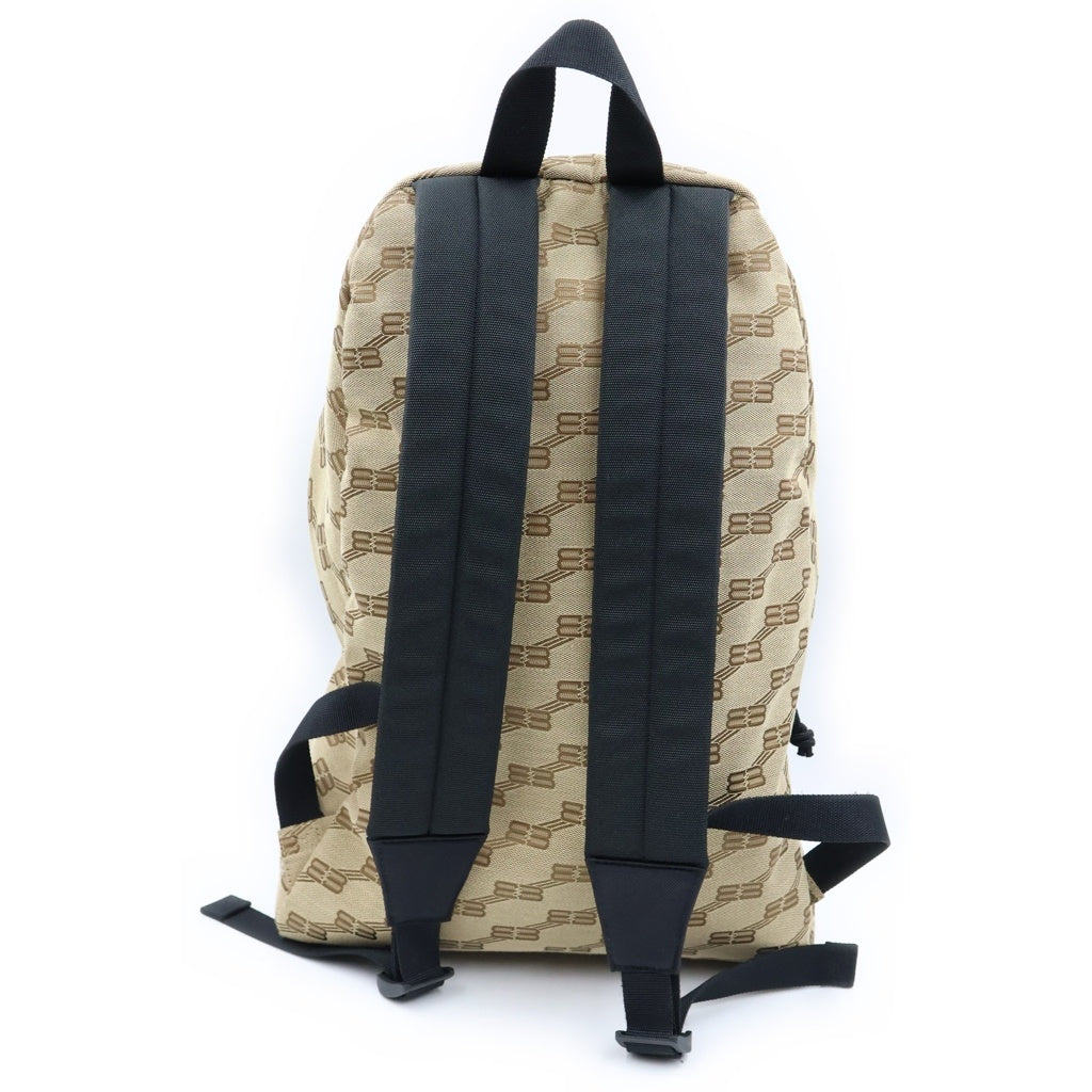 BALENCIAGA(バレンシアガ) シグネチャー BB モノグラム ジャカード キャンバス ミディアム バックパック リュック ベージュ 713044 210HH 2755 レディース