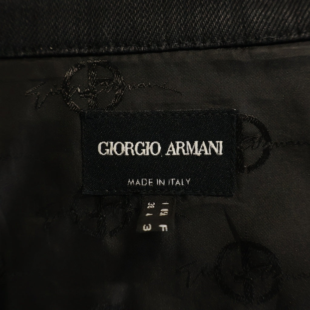 GIORGIO ARMANI(ジョルジオアルマーニ) デニム ジャケット ジップ ブラック レディース