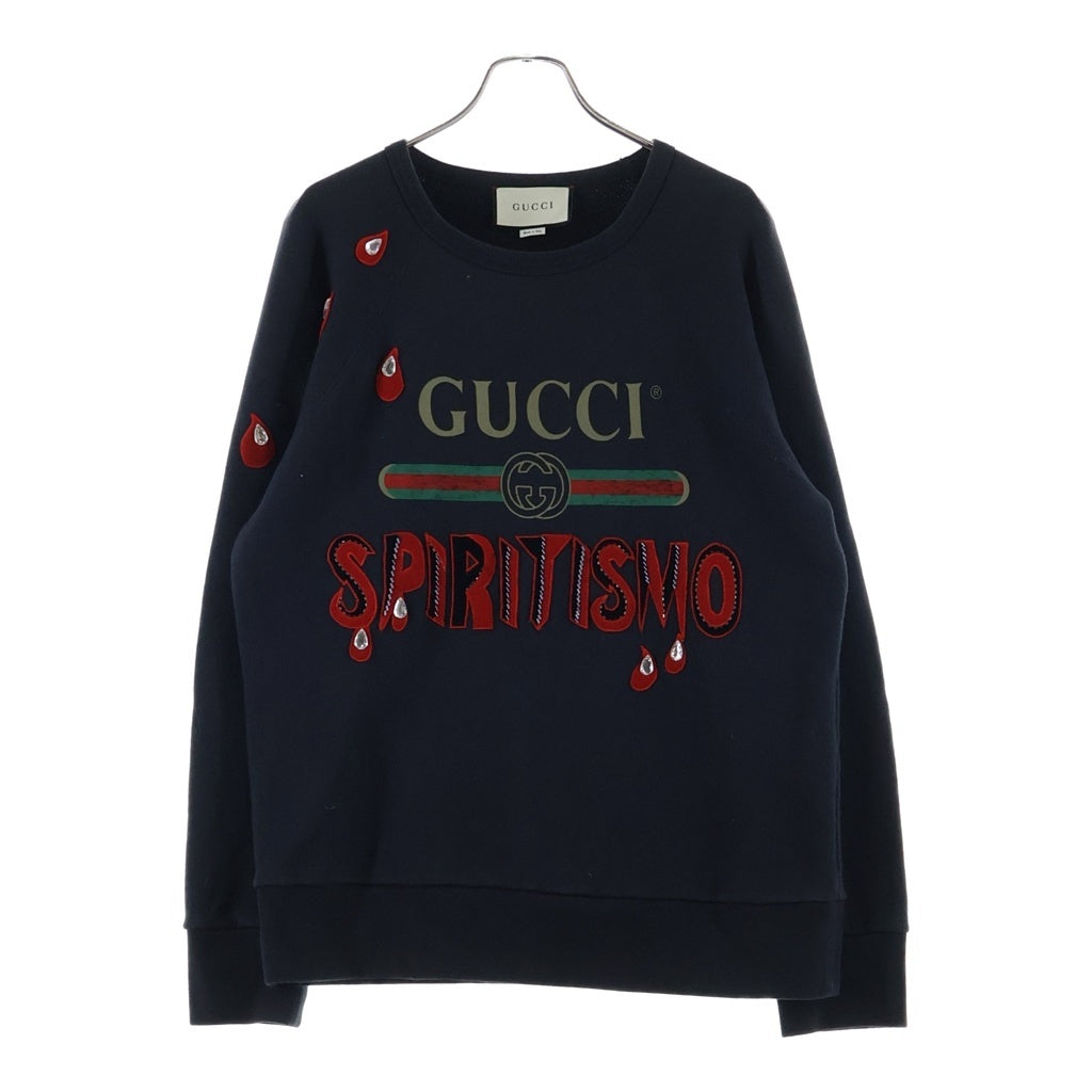GUCCI(グッチ) 18SS SPIRITISMO Logo Sweat ロゴ スウェット トレーナー コットン ブラック 497253 レディース