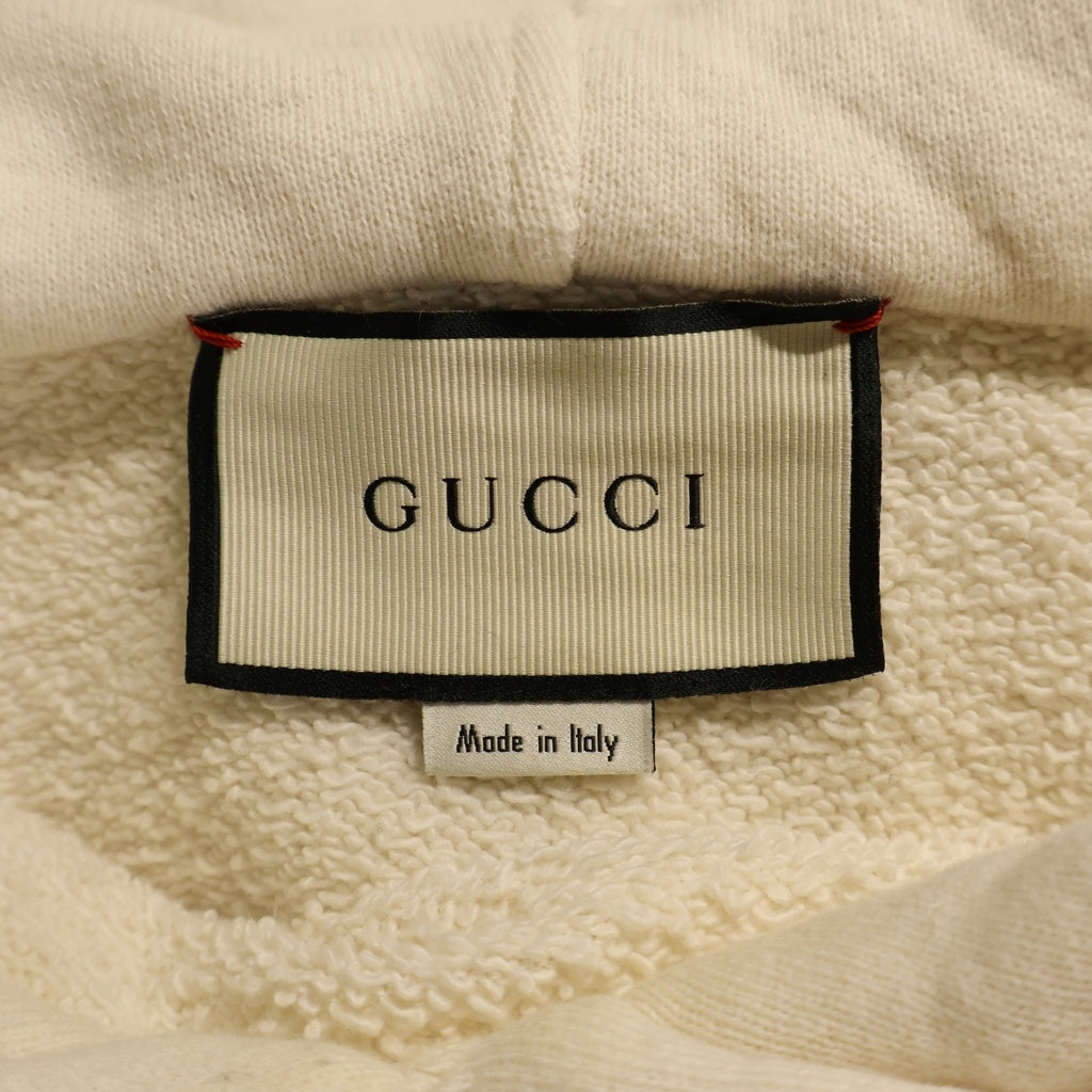 GUCCI(グッチ) 18SS ロゴ プルオーバー パーカー コットン ホワイト 454585 レディース