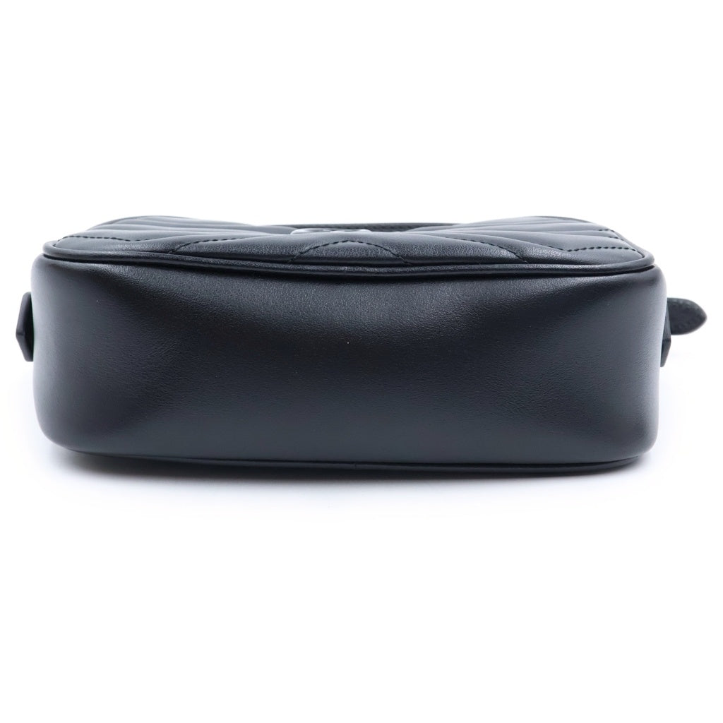GUCCI(グッチ) GGマーモント ミニ ショルダーバッグ チェーン レザー ブラック 634936 レディース