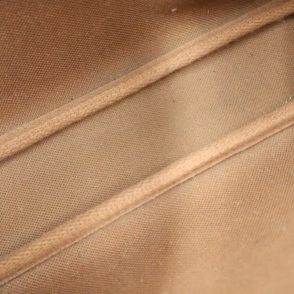 LOUIS VUITTON(ルイヴィトン) モノグラム ポシェットアクセソワール ハンドバッグ ミニバッグ ブラウン レザー×PVC M51980 ゴールド金具 レディース