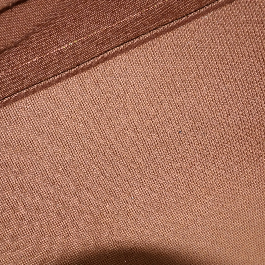 LOUIS VUITTON(ルイヴィトン) モノグラム アルマPM ハンドバッグ ブラウン レザー×PVC M51130 ゴールド金具 レディース