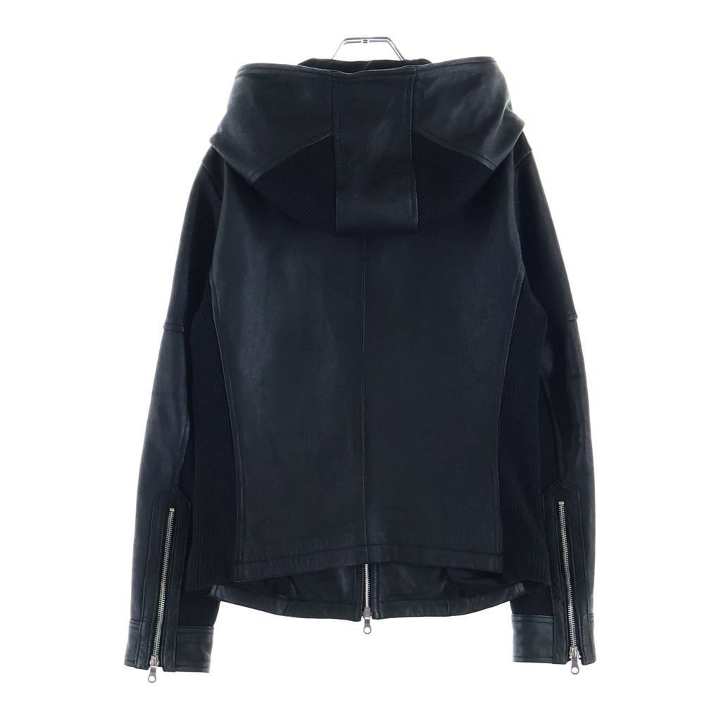 その他(ソノタ) NO ID. ラムバフィングフーデッドブルゾン レザージップジャケット ブラック #2 844030-843L