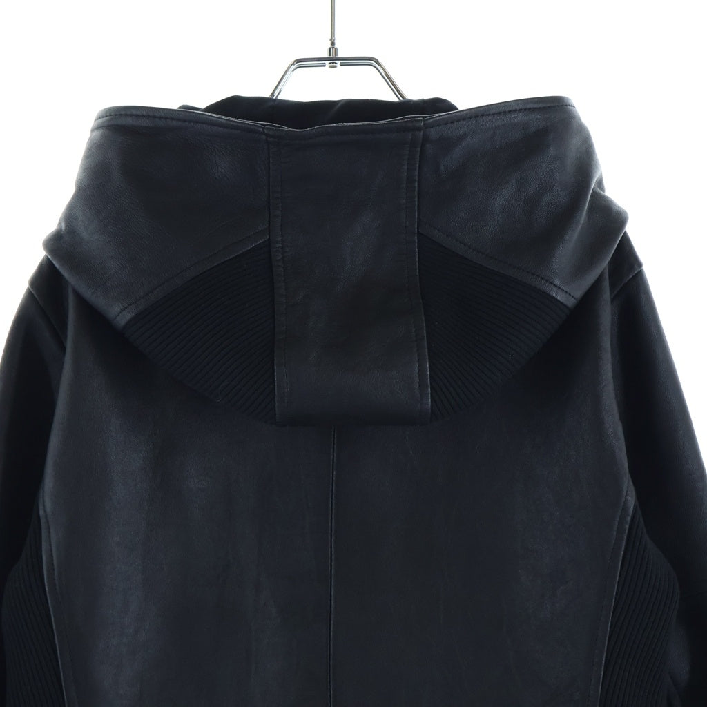 その他(ソノタ) NO ID. ラムバフィングフーデッドブルゾン レザージップジャケット ブラック #2 844030-843L